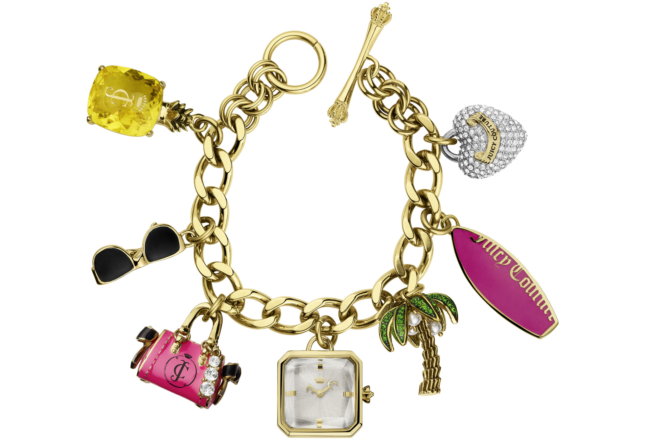 Juicy By Juicy Couture Womens Gold Tone Bracelet Watch Jc/5004hpgb -  JCPenney