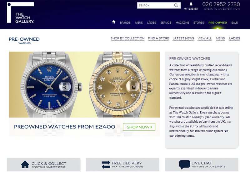 Pre owned 2025 watch websites