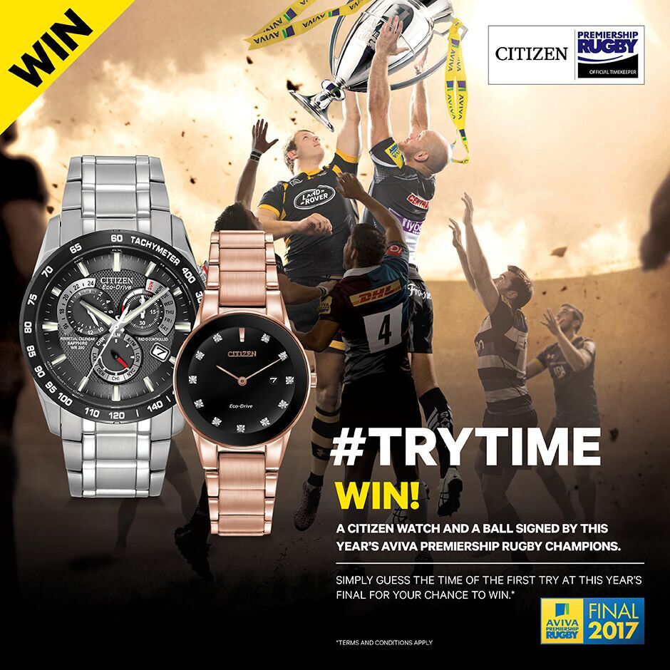 Citizen Watch aims to reach 3.4 million people via Aviva Premiership Rugby Final sponsorship