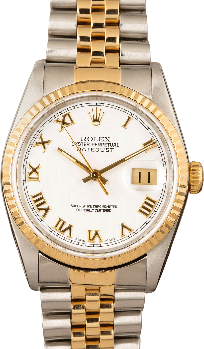 Men's Rolex Air King Steel 18K White Gold White Dial Watch 114234 Box –  Global Timez