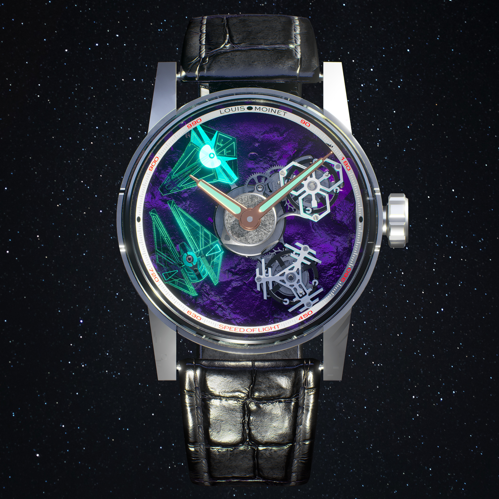 Louis Moinet hopes to sell 1,000 NFT avatars of its Space Revolution watch