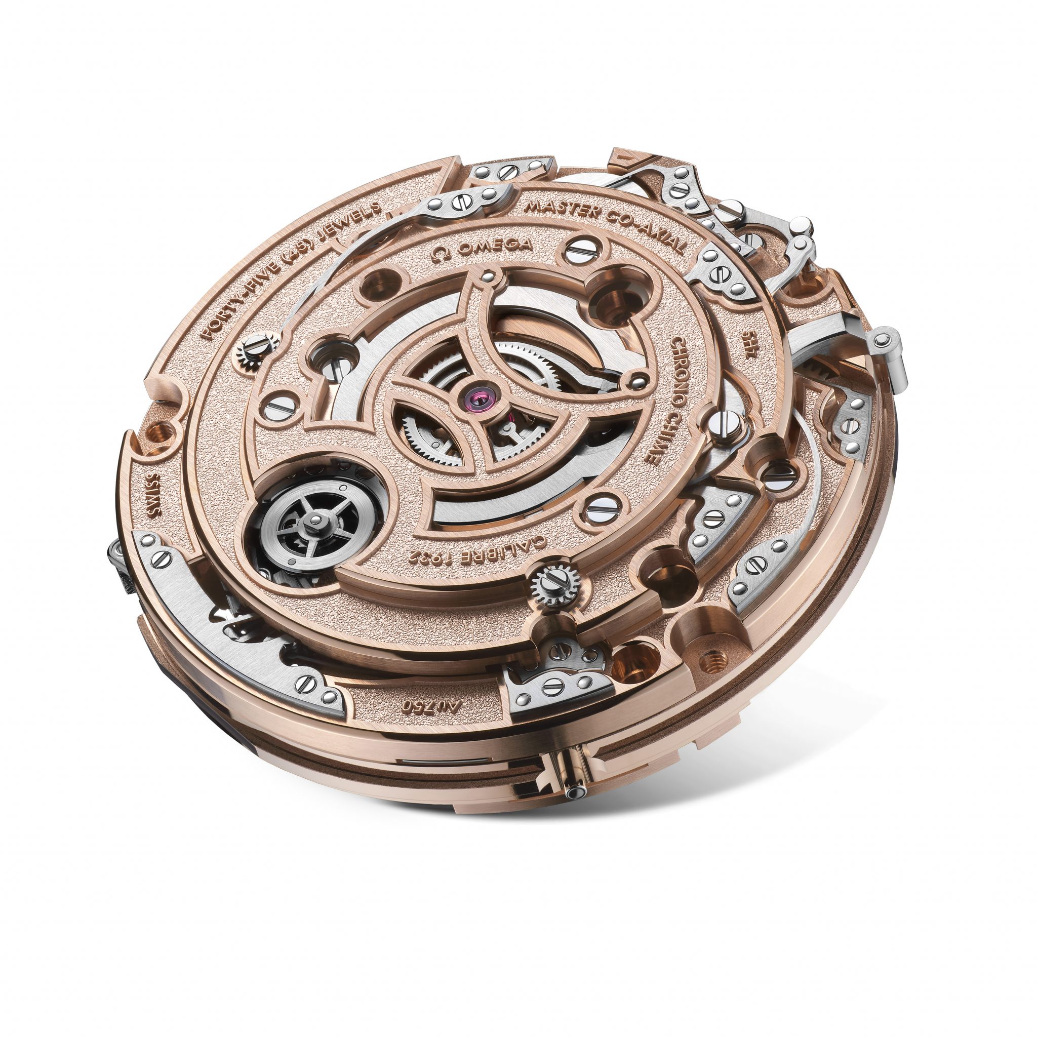 Omega teams up with Blancpain to create golden chiming movement