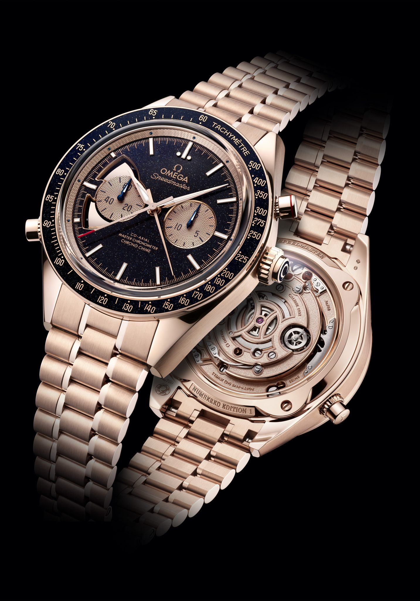 Omega teams up with Blancpain to create golden chiming movement