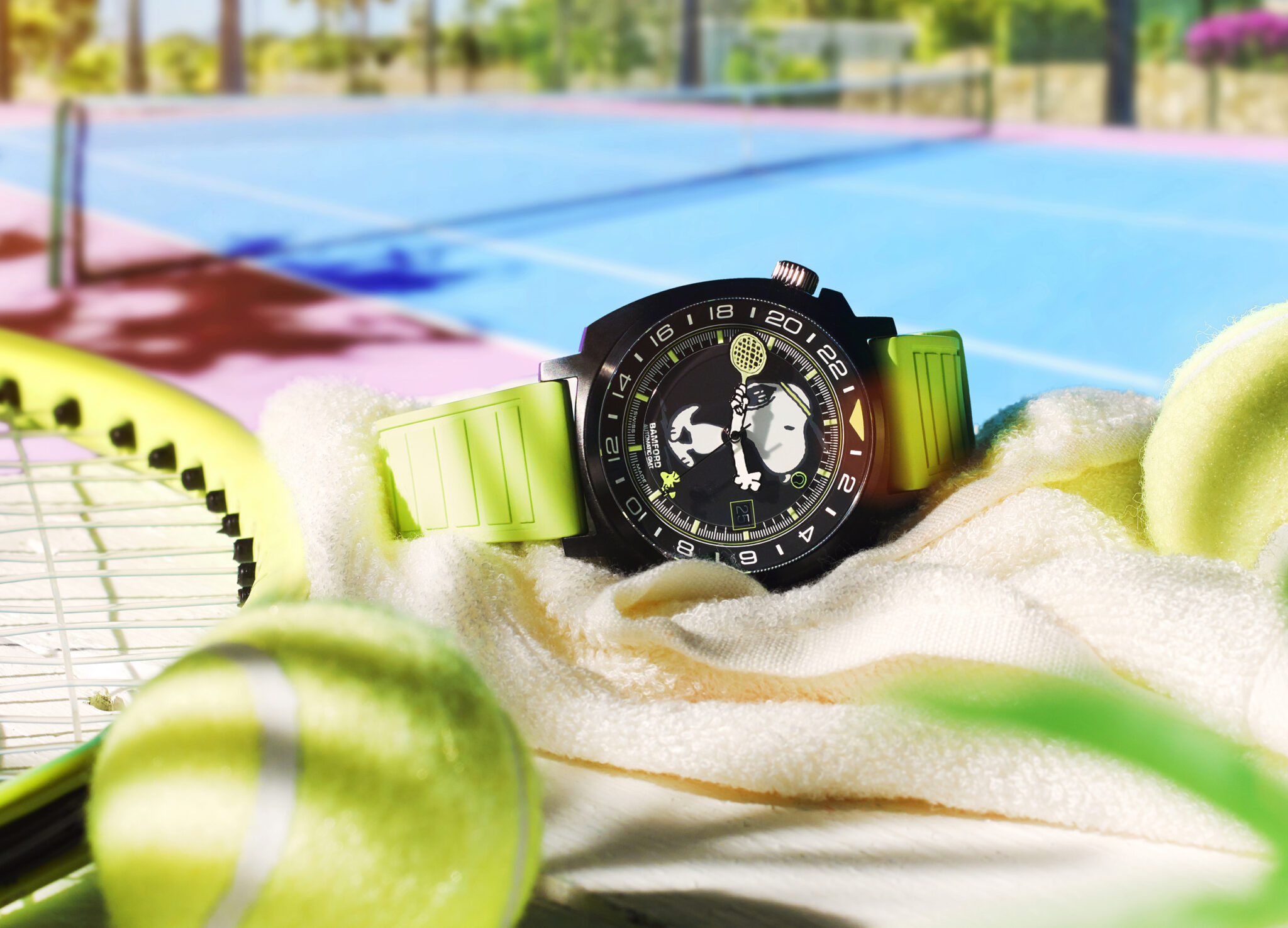 Bamford and King Nerd create a tennis-playing Snoopy watch