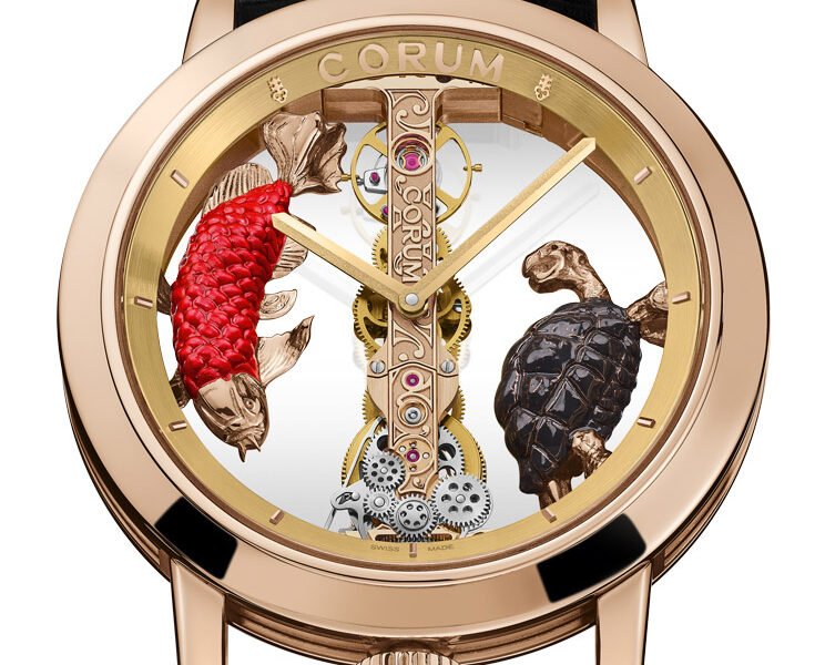 Golden dragon nests on latest Corum Golden Bridge watch WATCHPRO USA