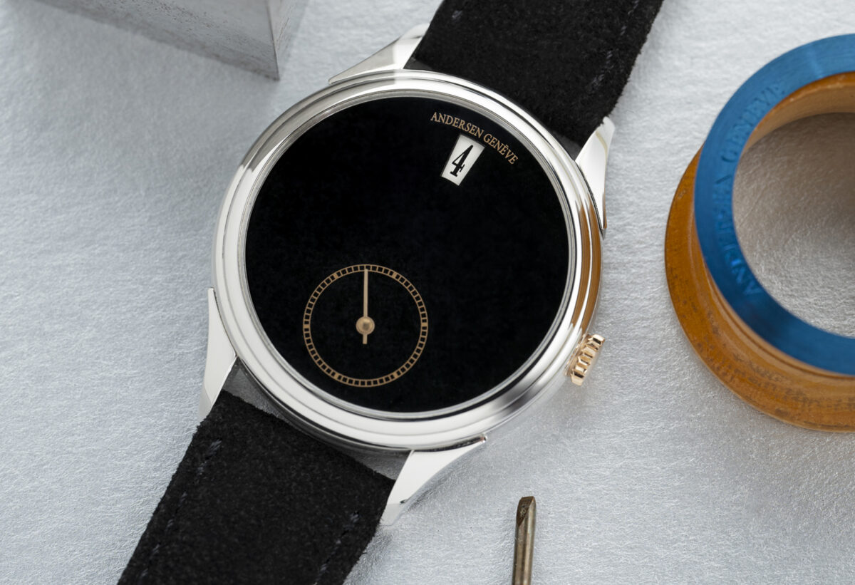 Andersen Genève springs a Jumping Hours watch in black jade