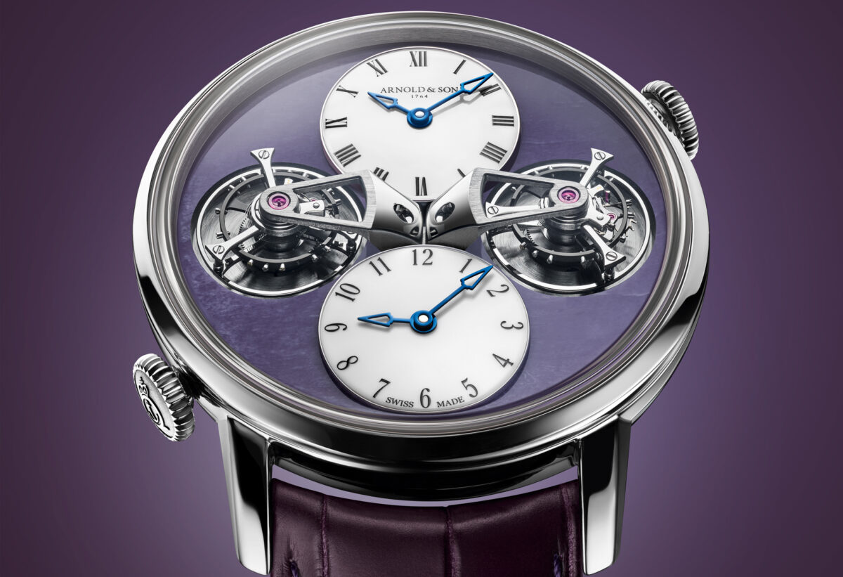 Purple heart Arnold Son brings sweet charoite shade to Double Tourbillon