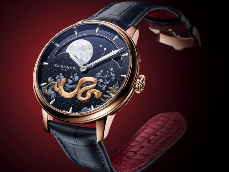 Arnold & Son Perpetual Moon 41.5 Red Gold Year of the Snake watch