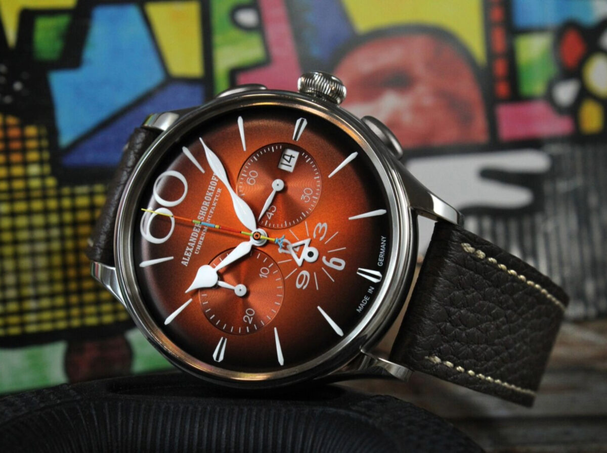 Alexander Shorokhoff happy seconds orange watch