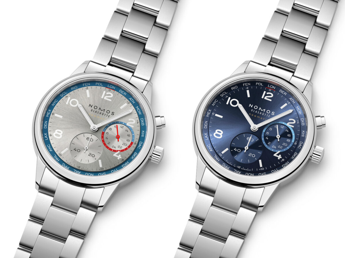 NOMOS Glashütte Club Sport neomatik Worldtimer watch
