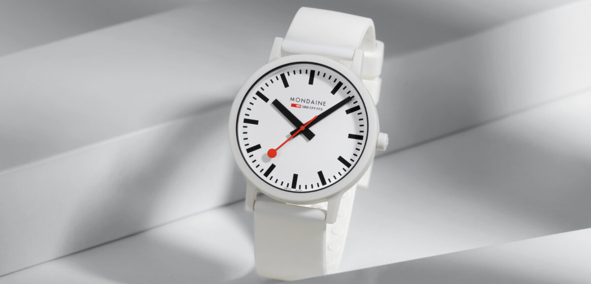 Mondaine adds two white models to Essence collection