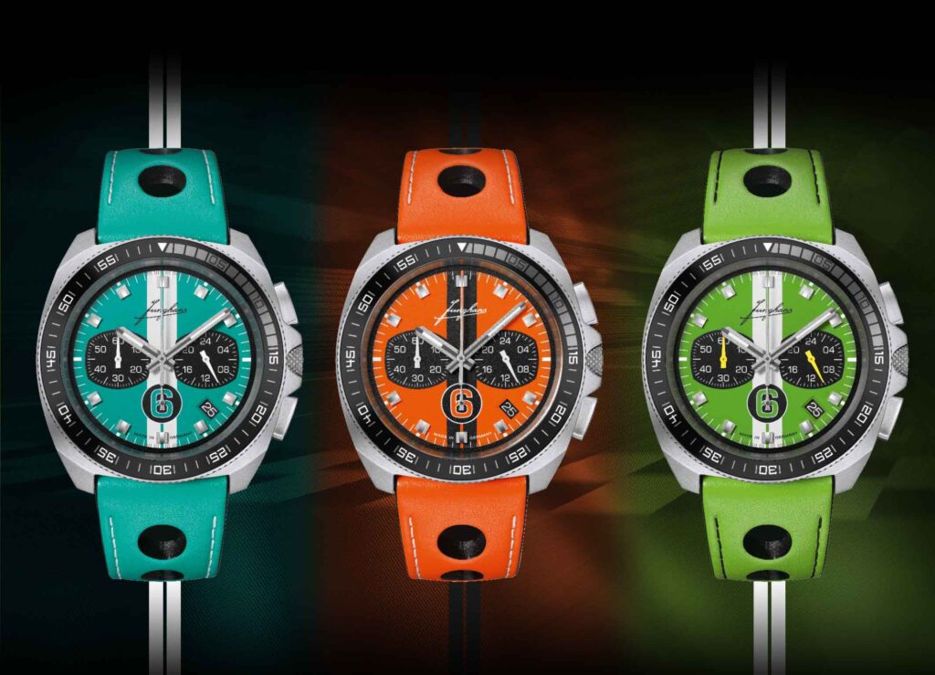 Junghans swaps winter grey for colour in 1972 Chronoscope Sports