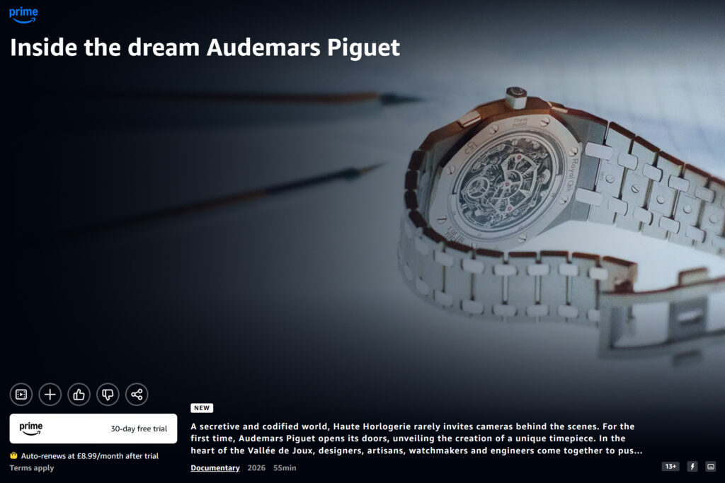 Audemars Piguet’s Documentary Secures Prime Video Placement Worldwide