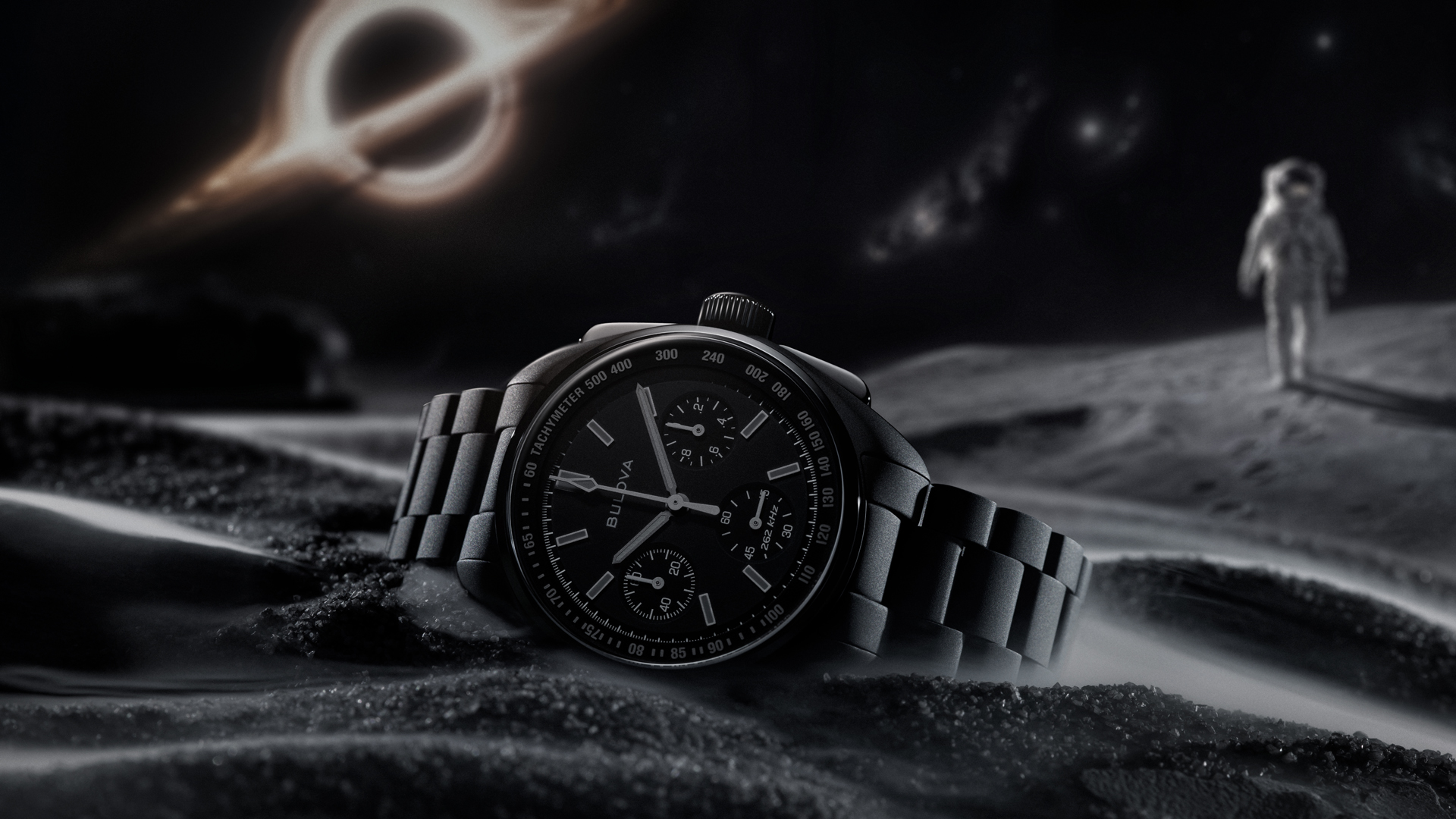 Bulova Reduces Lunar Pilot to 41mm for Black Hole Edition