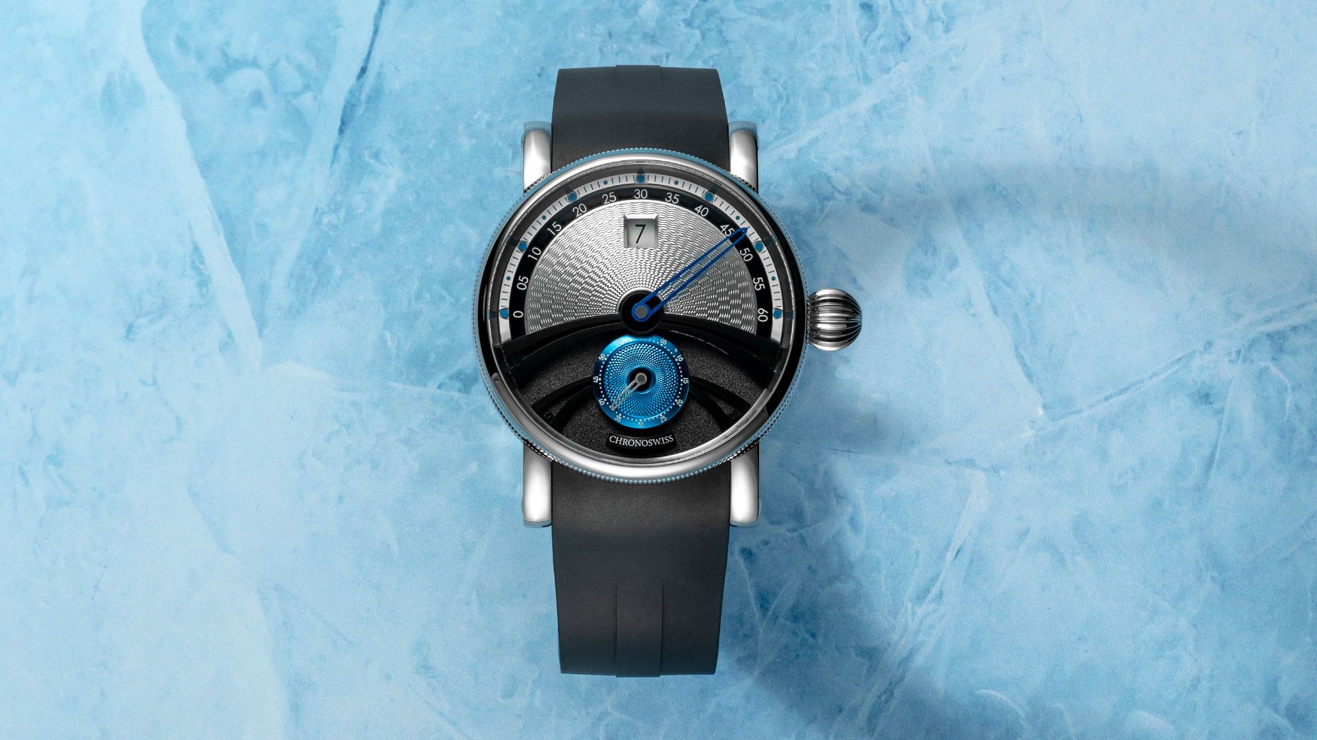 Chronoswiss launches alpine-Inspired Delphis Glacier watch