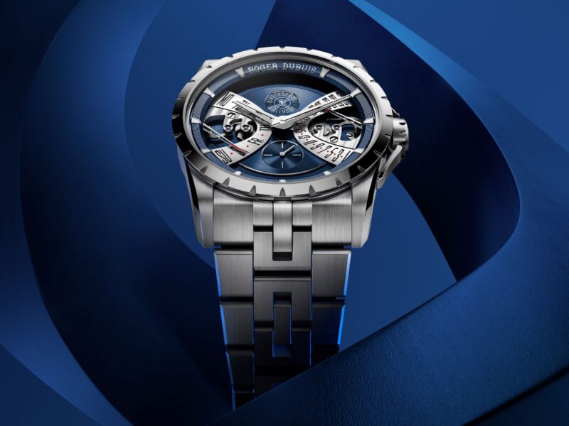 Roger Dubuis Excalibur Biretrograde Calendar steel watch