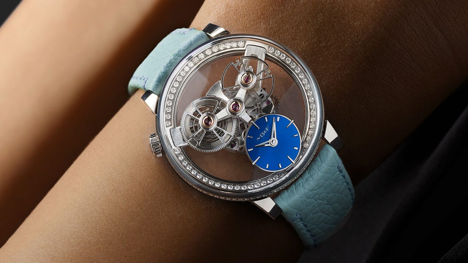 MB&F unveils its most elegant UFO watch featuring 255 diamonds